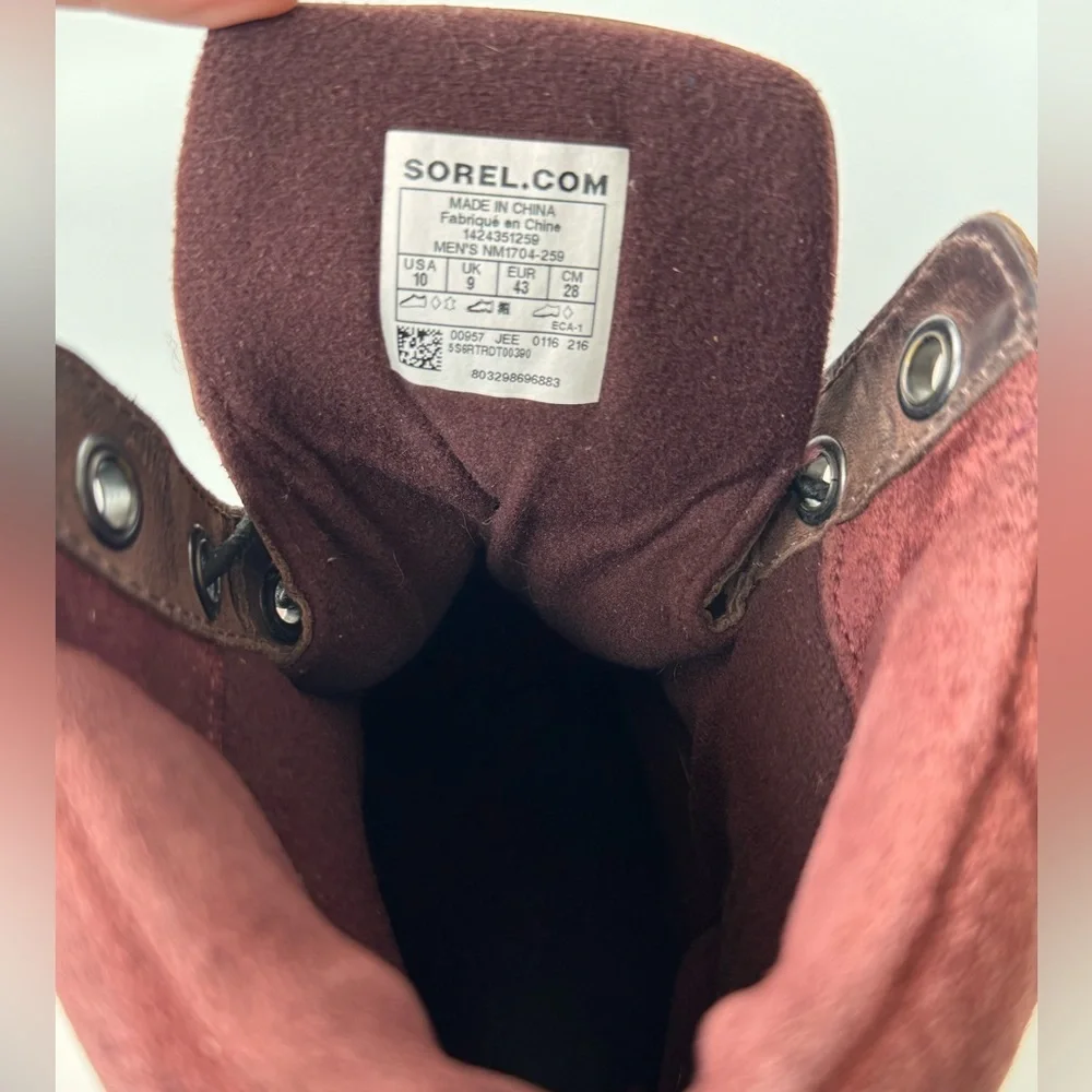 Sorel Cheyanne Winter Snow Duck Rain Rubber Leather Boots Shoes Men’s Size 10